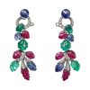 925 Silver Gold-Plated High Carbon Diamond Fruit-Shaped Long Earrings – Elegant & Unique Design