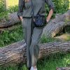 Casual Zipper Hooded Coat And Pants Set - Image 4
