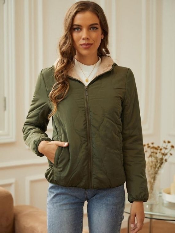 Casual Tops Long Sleeve Warm Short Coat - Image 6