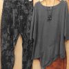 Casual Simple Printing Irregular Two Piece Suit - Image 2