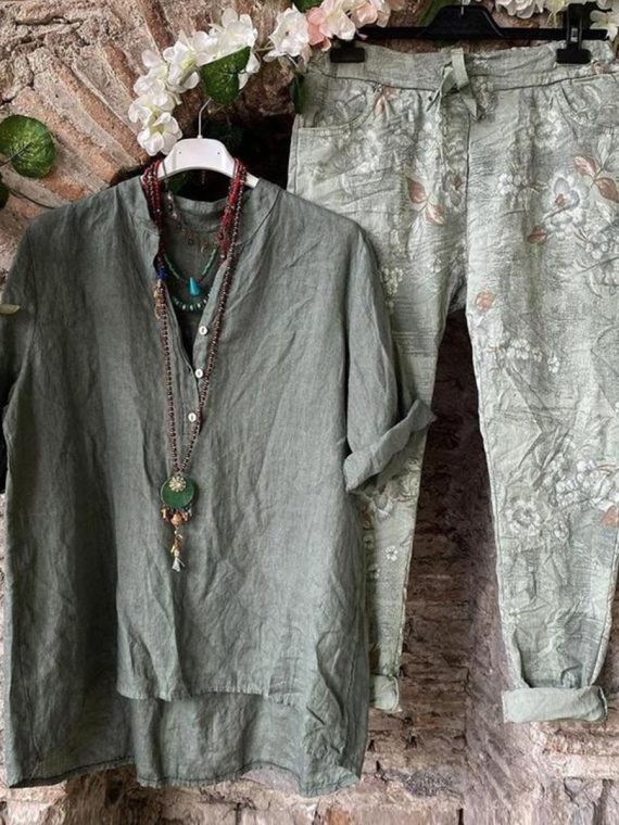 Cotton Blended Casual Shirt Suits