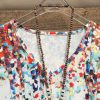 Tie-dye Print V-neck Casual Blouse - Image 4