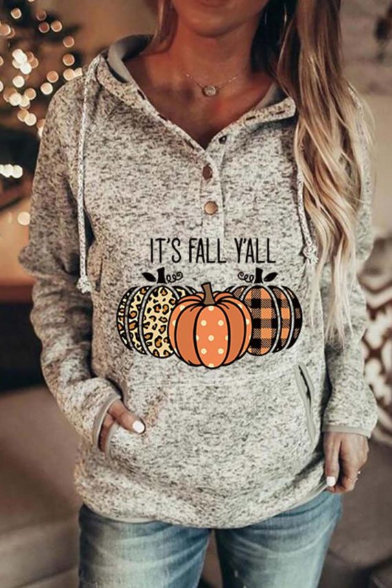Casual Tops Long Sleeve Pumpkin Printed Hoodies