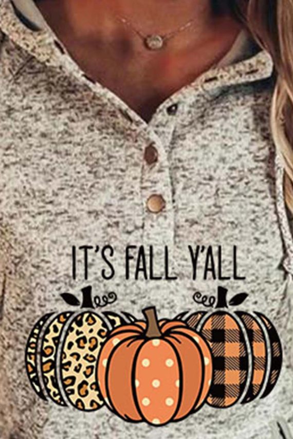 Casual Tops Long Sleeve Pumpkin Printed Hoodies - Image 2