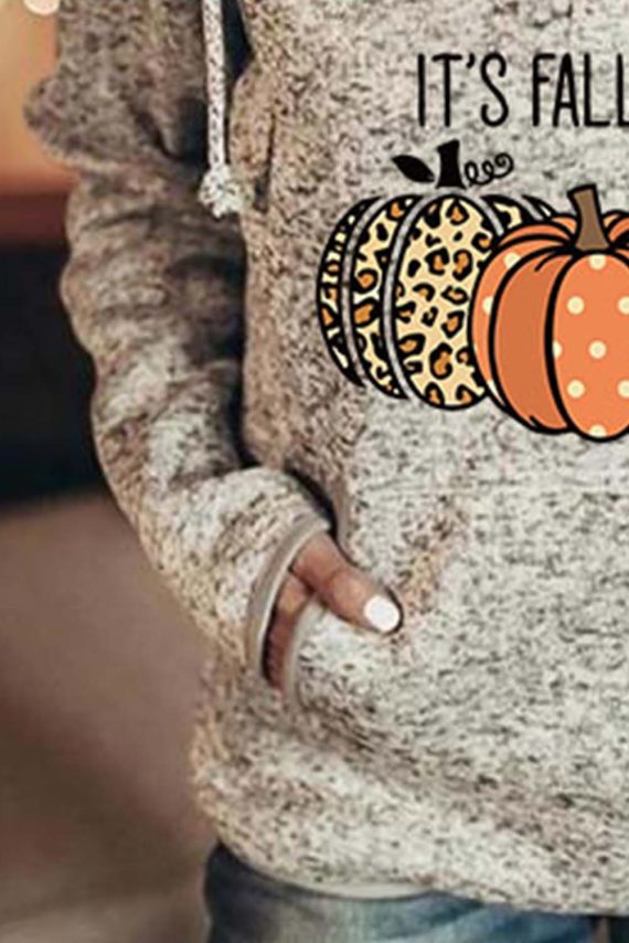 Casual Tops Long Sleeve Pumpkin Printed Hoodies - Image 3