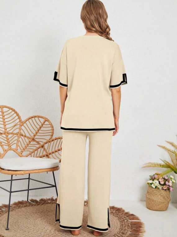 Classy Elastic Knit Lounge Set - Image 2