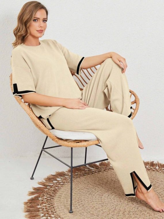 Classy Elastic Knit Lounge Set - Image 3