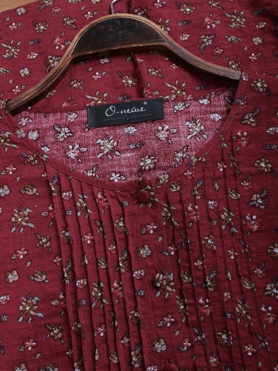 Casual Long Sleeve Floral Printed Blouse - Image 3