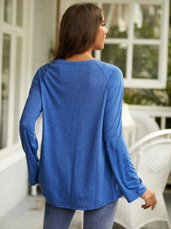 Casual Tops Long Sleeve Crew Neck Floral Printed Sweatshirts - Image 5