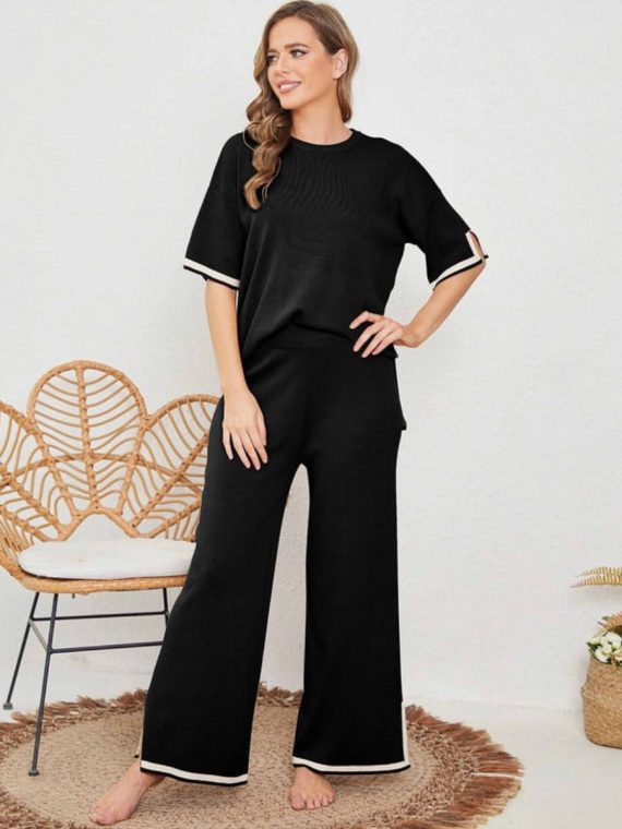 Classy Elastic Knit Lounge Set - Image 4