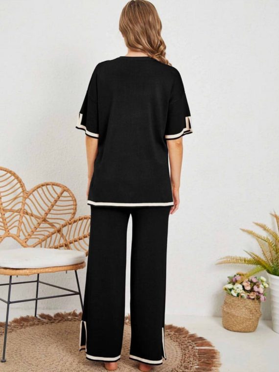 Classy Elastic Knit Lounge Set - Image 5