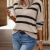 Apricot Print Long Sleeve Sweater