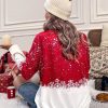 Elegant Print Round Neck Top - Image 2