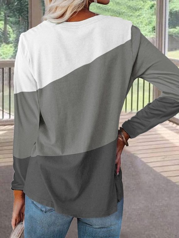 Color Block Crew Neck T-Shirt - Image 2