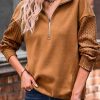Plain Casual Zipper Sweatshirt - Image 2