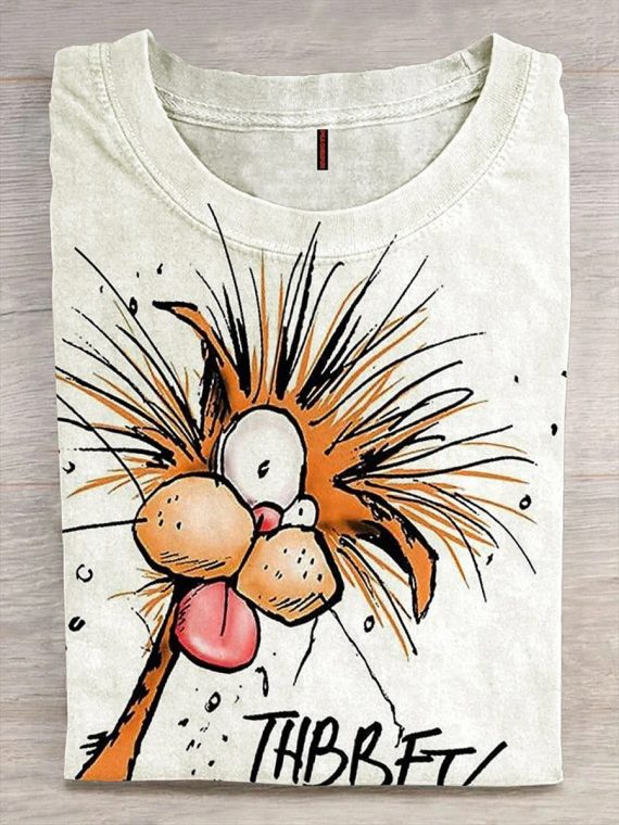 Cute Cat Art Print Cozy T-shirt