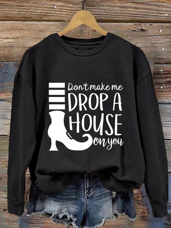 Casual Round Neck Graphic Print Pullover