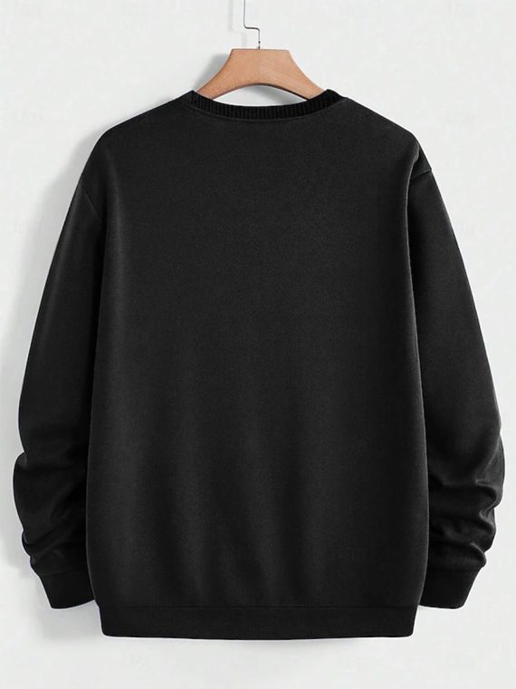 Casual Round Neck Graphic Print Pullover - Image 2