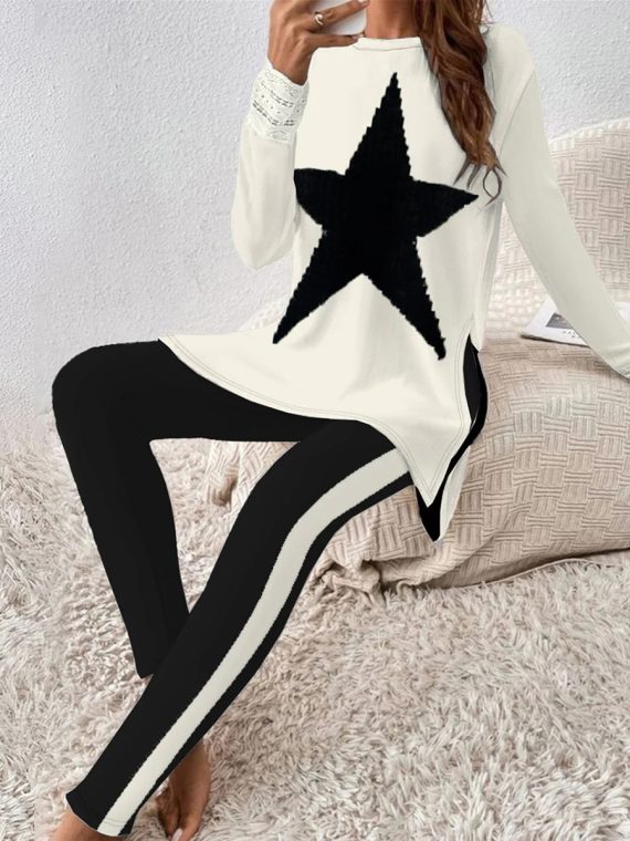 Comfy Round Neck Two Piece Set