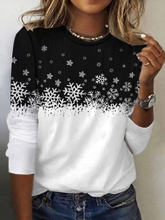 Casual Snowflake T-Shirt