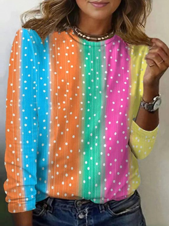 Colorful Polka Dot T-Shirt