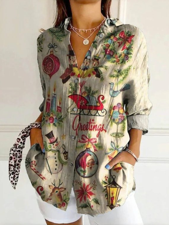 Casual Christmas Blouse