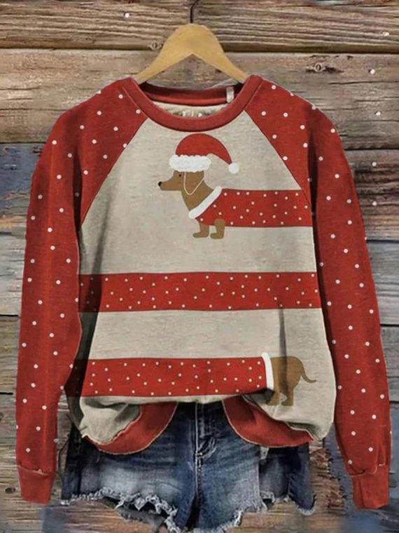 Creative Christmas Polka Dot Sweatshirt