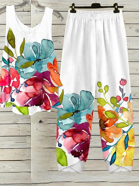 Comfy Sleeveless Two Piece Set