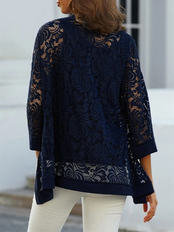Plain  3/4 Sleeve Two Piece Set - Image 2