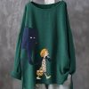 Animal Print Round Neck Long Sleeve T-shirt - Image 2