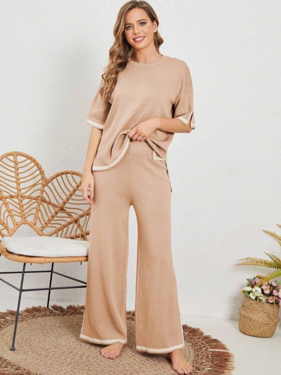 Classy Elastic Knit Lounge Set - Image 6