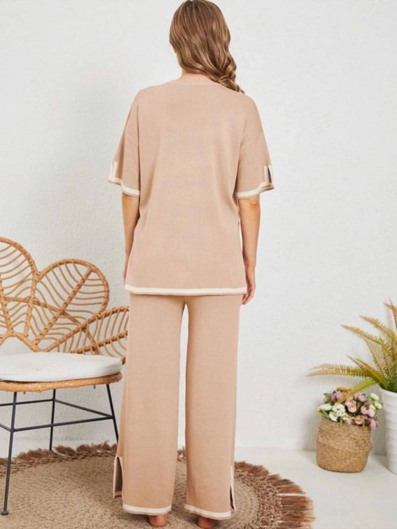 Classy Elastic Knit Lounge Set - Image 7