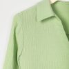 Solid Casual V-neck Margarita Long Sleeve Shirt - Image 5