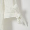 Hollyhock Solid with Buttons Bowknot Lapel Long Sleeve Blouse - Image 10